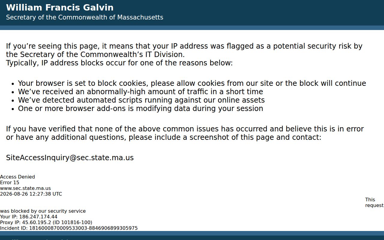Dedham resident lookup using Massachusetts voter status fields